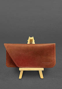 Шкіряний чохол для окулярів Світло-коричневий Crazy Horse