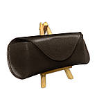 Шкіряний чохол для окулярів із клапаном на магніті Темно-коричневий Краст, фото 5