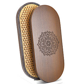 Дошка Садху з мідними цвяхами для йоги. Термоясінь для медитації, цвяхостояння з кроком 10 мм. Мандала