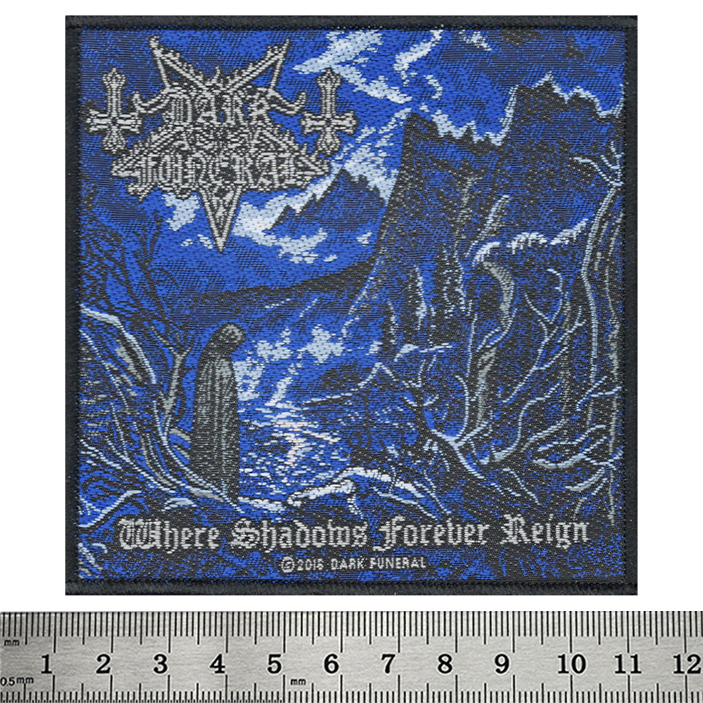 Нашивка ткана DARK FUNERAL - WHERE SHADOWS FOREVER REIGN (ofp-176), фото 1
