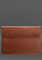 Шкіряний чохол-конверт на магнітах для MacBook 15-16 дюйм Світло-коричневий Crazy Horse