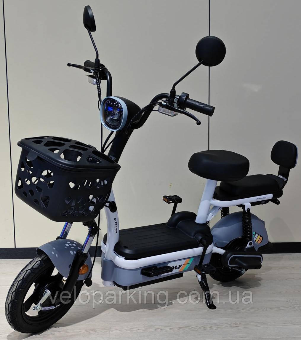 Електроскутер 14" Venzo 500W, 48V/20A велоскутер аккумуляторний, світло LED, E-Titan
