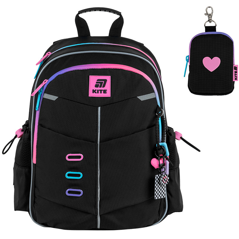 Рюкзак шкільний Kite Education Color Splash K25-771S-3   S(115 — 130 см)  36x25x12  чорний