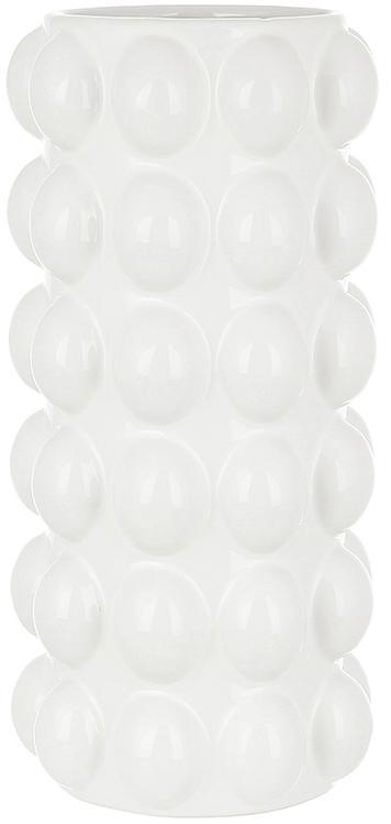 Ваза керамічна White Bubble 30см, біла