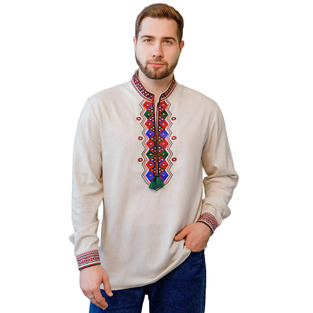 Чоловіча вишиванка Суверенітет бежева р.L