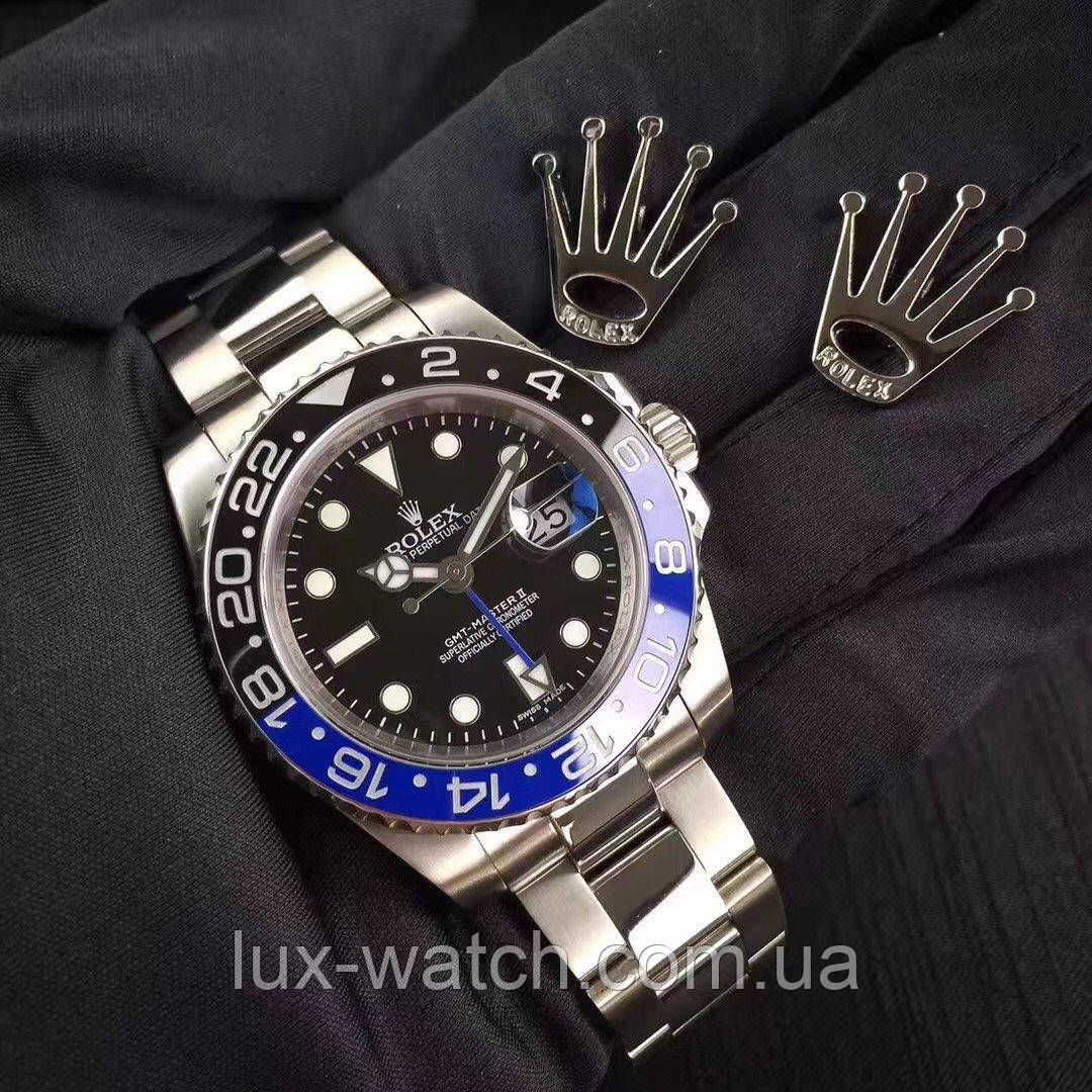 Наручний годинник R.o.l.e.x. GMT Master II Silver-Black-Blue