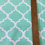 Тканина з візерунком Марокко м'ятного кольору, ширина 160 см, фото 2