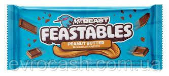 Шоколадка MrBeast Feastables Peanut Butter 60 г 10 шт.