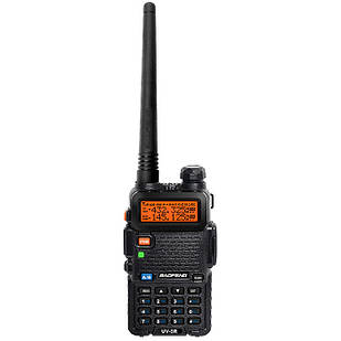 🔥 Рація Baofeng UV-5R + Гарнітура Baofeng з кнопкою РТТ (Чорна)