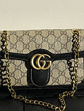 Сумка женская Gucci Marmont черный кросс боди через плечо Гуччи, фото 3
