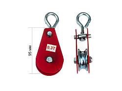 Блок монтажний з підшипником одинарний, для лебідки і троса 0,3Т (P-1919)