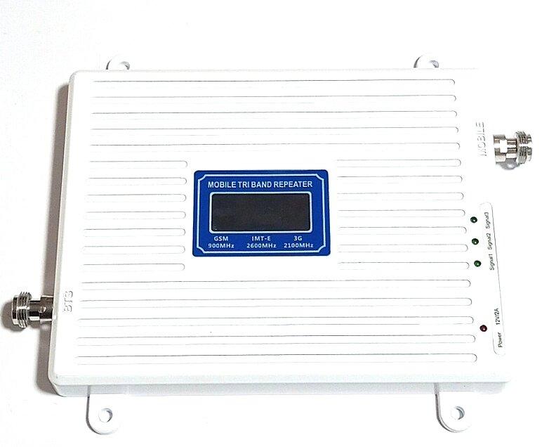 Підсилювач мобільного зв'язку тридіапазонний KD-2065-GWL 900/2100/2600 МГц, 500-600 кв. м.