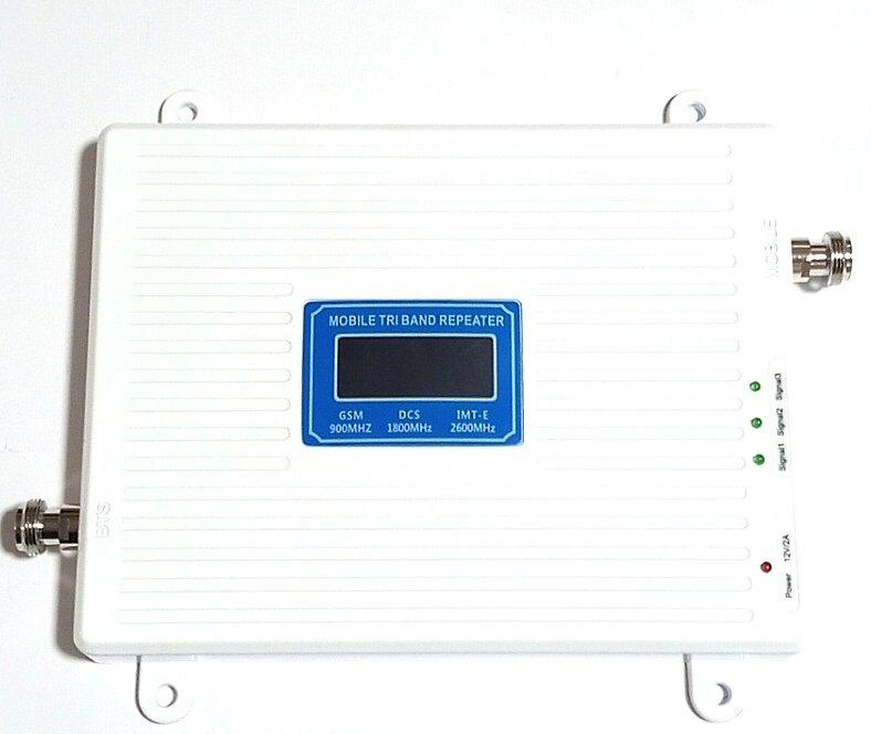 Підсилювач сигналу мобільного зв'язку тридіапазонний KD-2065 900/1800/2600 МГц, 500-600 кв. м.