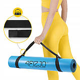 Килимок (мат) спортивний 4FIZJO PU 183 x 61 x 0.4 см для йоги та фітнесу Blue (P-5907739319555), фото 9