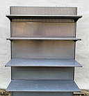 Торгові пристінні (односторонні) стелажі «Колумб» 210х133 см. RAL 7024 м, Б/у, фото 6