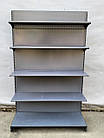Торгові пристінні (односторонні) стелажі «Колумб» 210х133 см. RAL 7024 м, Б/у, фото 2