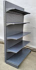 Торгові пристінні (односторонні) стелажі «Колумб» 210х133 см. RAL 7024 м, Б/у, фото 8