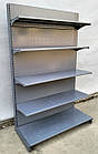 Торгові пристінні (односторонні) стелажі «Колумб» 210х133 см. RAL 7024 м, Б/у, фото 3