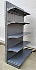 Торгові пристінні (односторонні) стелажі «Колумб» 210х133 см. RAL 7024 м, Б/у, фото 10