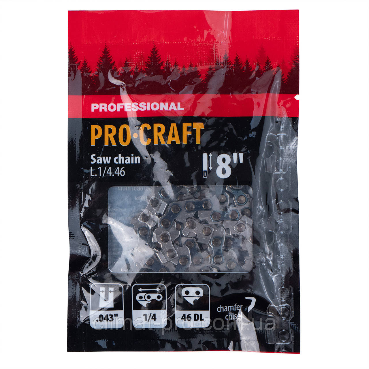Ланцюг для ланцюгової пилки Procraft L.1/4.46 Universal 1/4" шаг 46 зв.