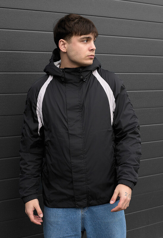 Чоловіча демісезонна вітровка Staff lomz black & light gray