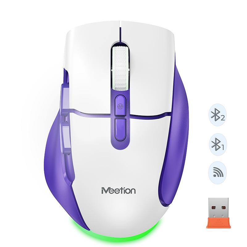 Миша MEETION 2.4 G + Bluetooth wireless gaming mouse BTM001 |800-1200-1600-2400dpi, 7keys, 35/140h, Type-C