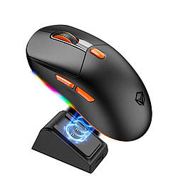 Мишка ігрова бездротова MEETION GW38 RGB із зарядною станцією, чорна