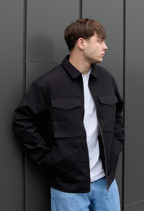 Однотонна молодіжна куртка Staff zumi black2