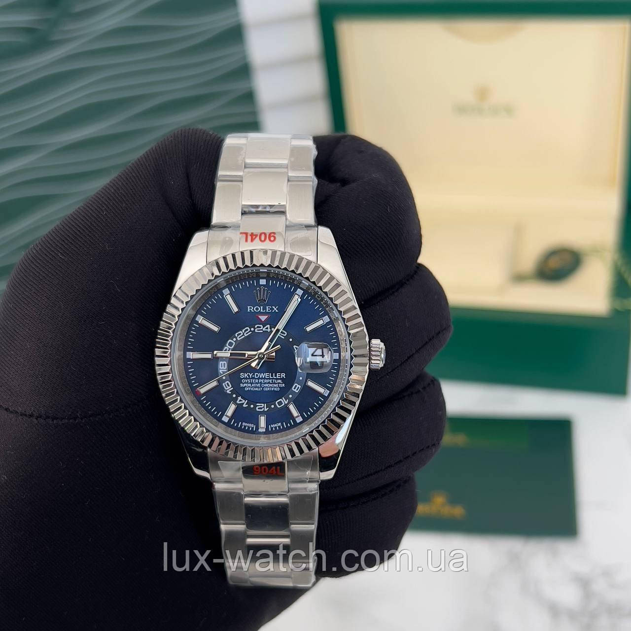 Годинник наручний R/o/l/e/x/Sky-Dweller Silver-Blue