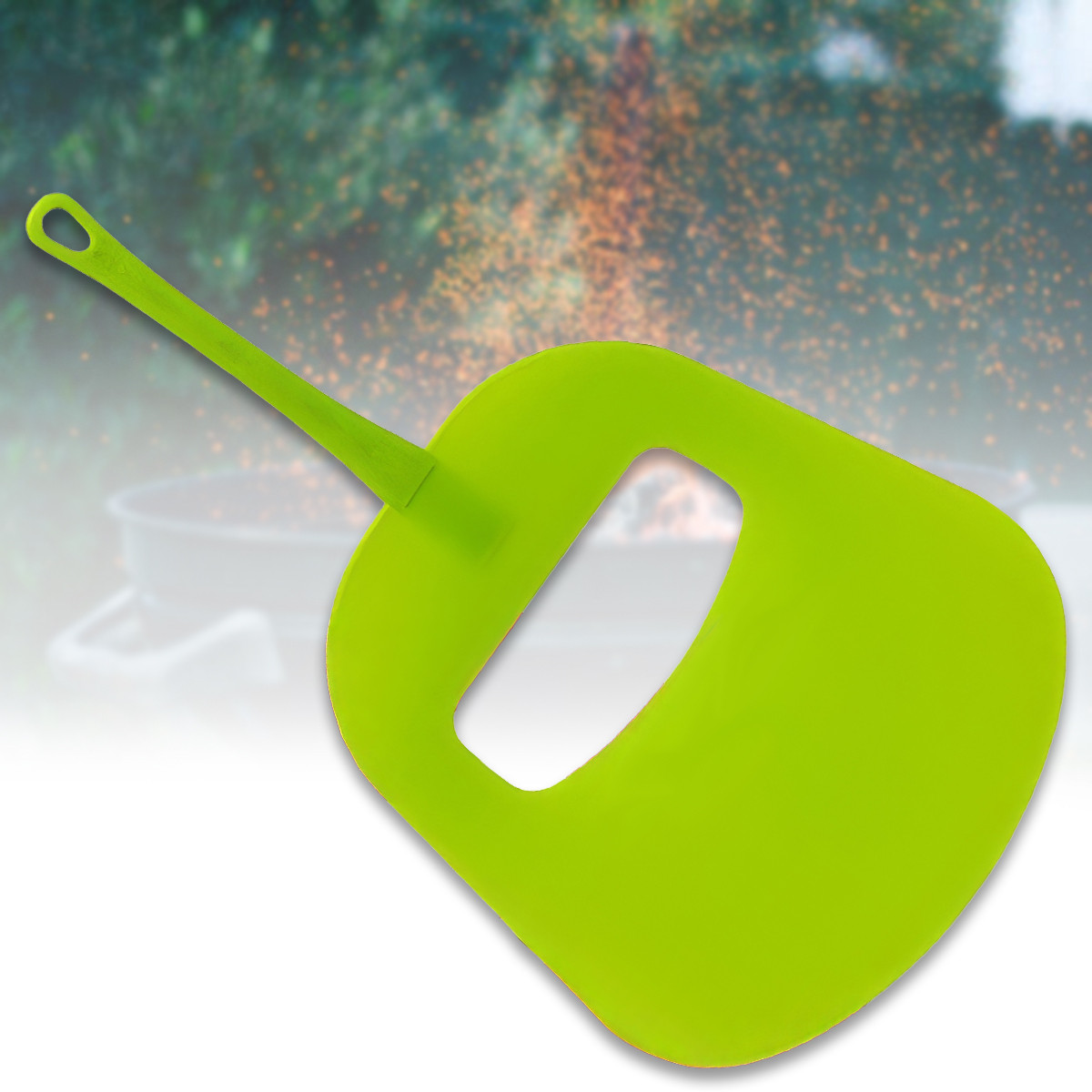 Віяло-махалка 37х20 см овальної форми для роздування вугілля та вогню 3150N, фото 1