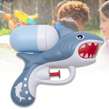 Водяний пластиковий пістолет Акула 14 см з помповим механізмом 1051