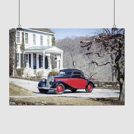 Плакат "Мерседес-Бенц Кабріолет ретро, Mercedes-Benz 170 V Cabriolet A (1936-42)", 40×60см, фото 1