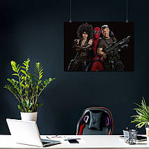 Плакат "Дедпул, Доміно та Кейбл, Deadpool", 43×60см, фото 4