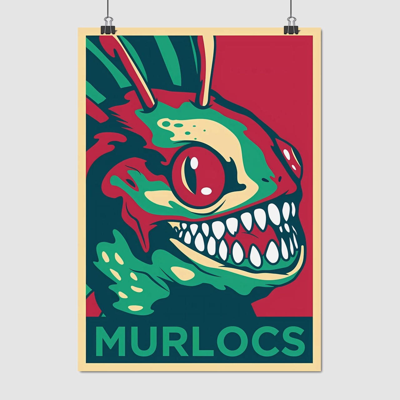 Плакат "Варкрафт, Мурлок, Warcraft, Murlok, Tide Hunter", 60×43см