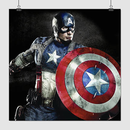 Плакат "Капітан Америка, Captain America", 60×60см, фото 1