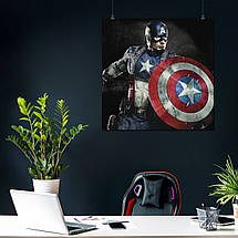 Плакат "Капітан Америка, Captain America", 60×60см, фото 4