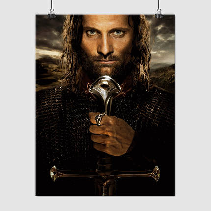 Плакат "Володар перснів, Арагорн з мечем, Lord Of The Rings", 60×46см, фото 1