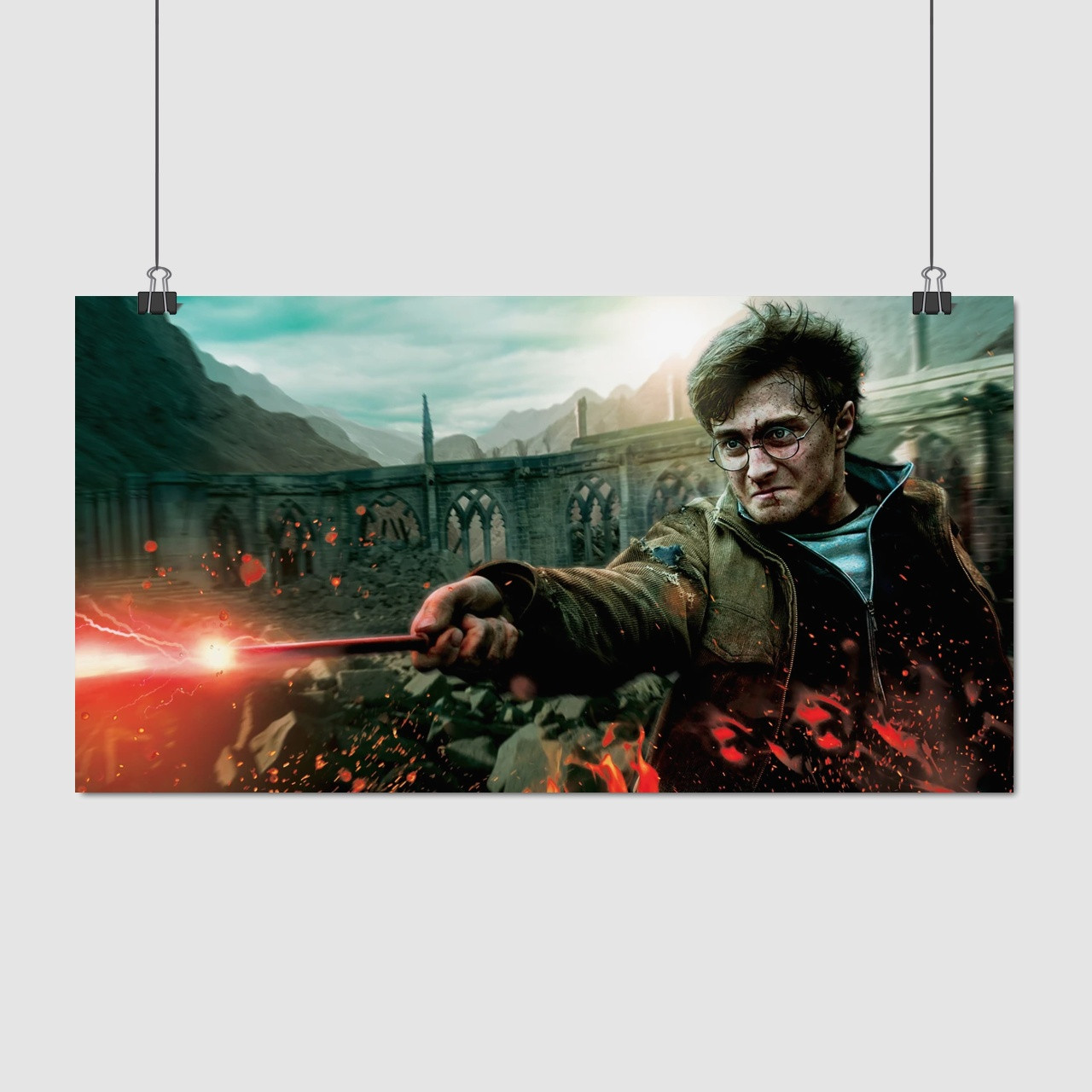 Плакат "Гаррі Поттер, битва, Смертельні реліквії, Harry Potter", 32×60см