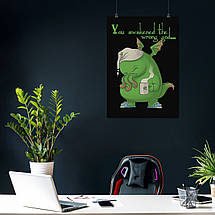 Плакат "Ктулху, Лавкрафт, Ctulhu, You awaked the wrong god…", 60×42см, фото 3