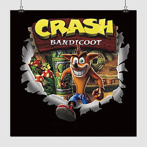 Плакат "Креш Бандікут, Crash Bandicoot", 60×60см