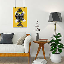 Плакат "Only dead fish go with the flow", 60×43см, фото 4