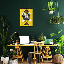 Плакат "Only dead fish go with the flow", 60×43см, фото 5