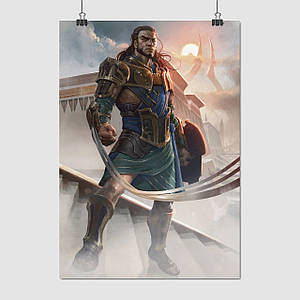 Плакат "Гідеон, МТГ, Магія, MTG, Magic The Gathering, Gideon", 60×42см