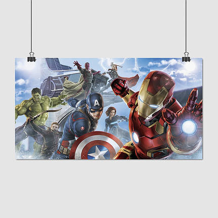 Плакат "Месники, Ера Альтрона, всі персонажі, Avengers", 32×60см, фото 1