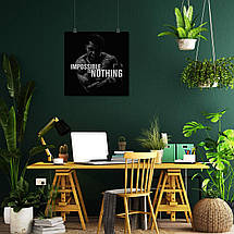 Плакат "Мохаммед Алі, цитата, Impossible is nothing", 60×60см, фото 5