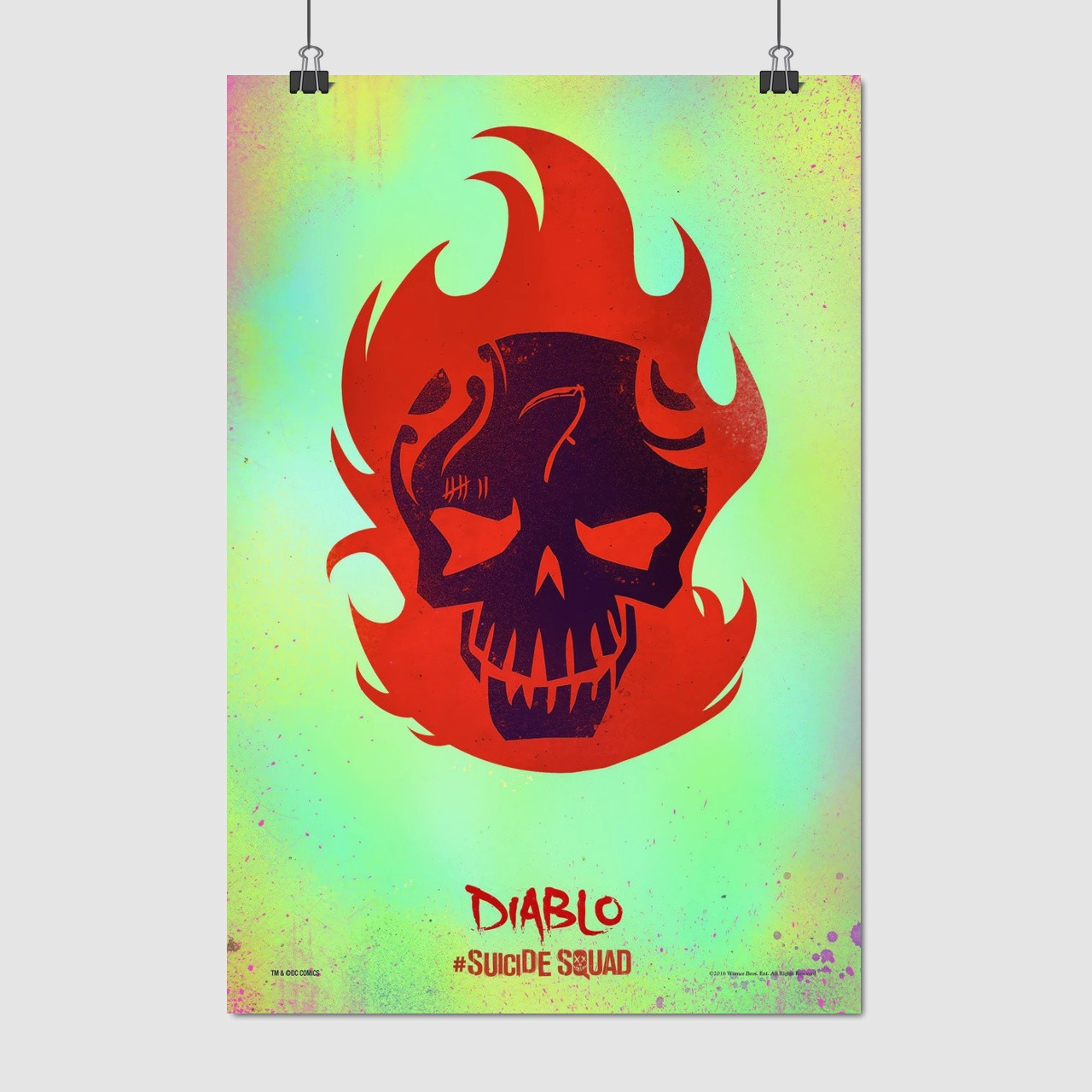 Плакат "Загін самогубців, Ель Дьябло, Suicide Squad, El Diablo", 60×40см