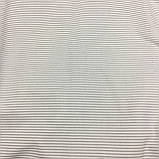 Тканина бязь з середньою сірою смужкою на білому тлі, ш. 160 см, фото 3