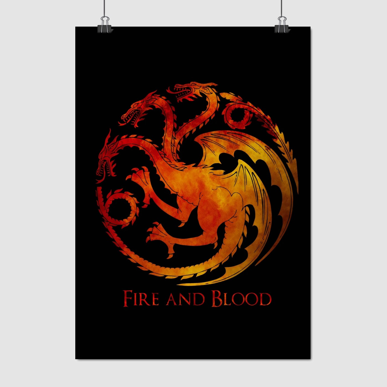 Плакат "Гра Престолів, Полум'я та Кров, GoT, Game of Thrones, Fire and Blood", 60×43см