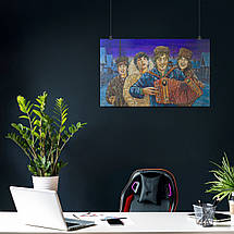 Плакат "Бітлз на селі, Beatles", 43×60см, фото 3