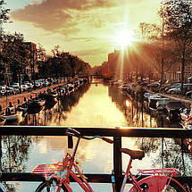 Плакат "Нідерланди, Амстердам, квіти та велосипеди, Amsterdam, Netherlands", 43×60см, фото 2